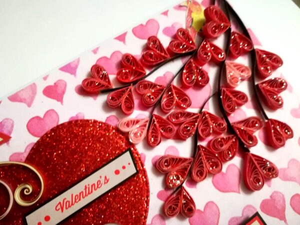 Too Much Love Valentine Quilled Greeting Card image Too Much Love Valentine Quilled Greeting Card image