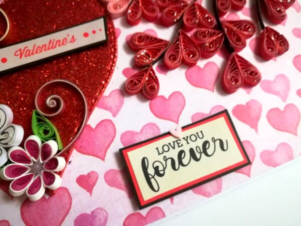 Too Much Love Valentine Quilled Greeting Card image Too Much Love Valentine Quilled Greeting Card image