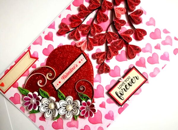 Too Much Love Valentine Quilled Greeting Card image Too Much Love Valentine Quilled Greeting Card image