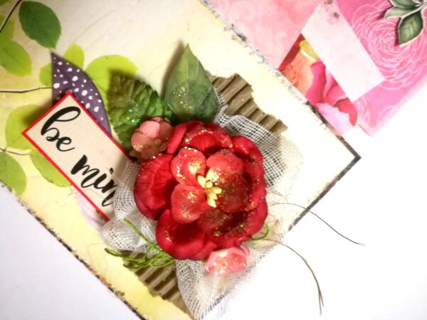 Sparkling Valentine Mini Scrapbook Greeting Card -D3 image Sparkling Valentine Mini Scrapbook Greeting Card -D3 image