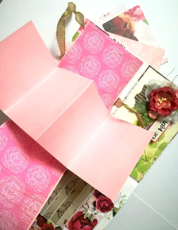 Sparkling Valentine Mini Scrapbook Greeting Card -D3 image Sparkling Valentine Mini Scrapbook Greeting Card -D3 image