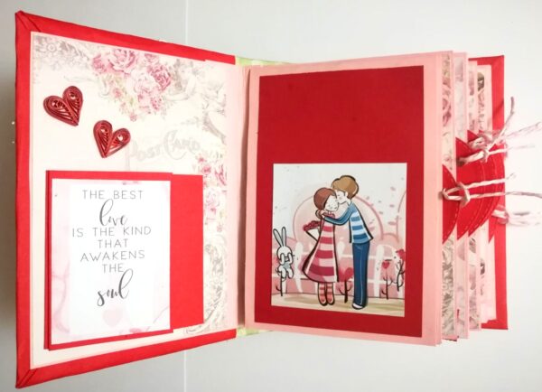 Valentine Mini Scrapbook Album Handmade - D2 image Valentine Mini Scrapbook Album Handmade - D2 image