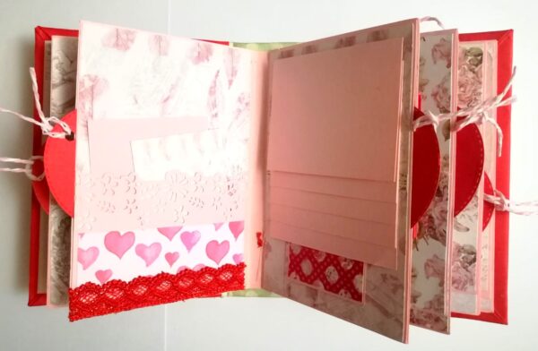 Valentine Mini Scrapbook Album Handmade - D2 image Valentine Mini Scrapbook Album Handmade - D2 image