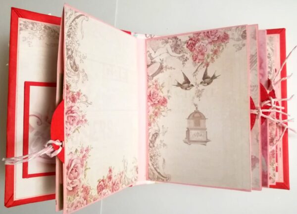 Valentine Mini Scrapbook Album Handmade - D3 image Valentine Mini Scrapbook Album Handmade - D3 image
