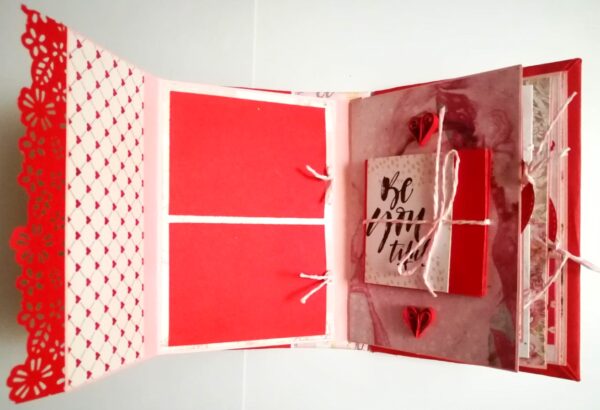 Valentine Mini Scrapbook Album Handmade - D3 image Valentine Mini Scrapbook Album Handmade - D3 image