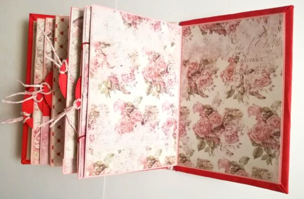 Valentine Mini Scrapbook Album Handmade - D3 image Valentine Mini Scrapbook Album Handmade - D3 image
