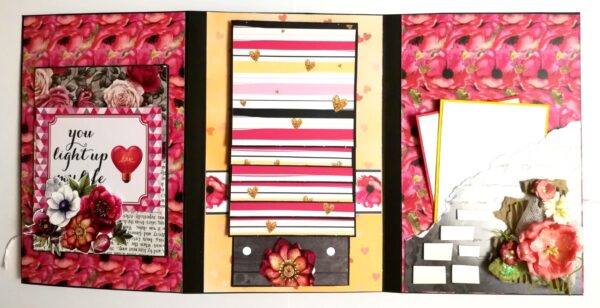 Sparkling Valentine Three Fold Mini Scrapbook Gift - D1 image Sparkling Valentine Three Fold Mini Scrapbook Gift - D1 image