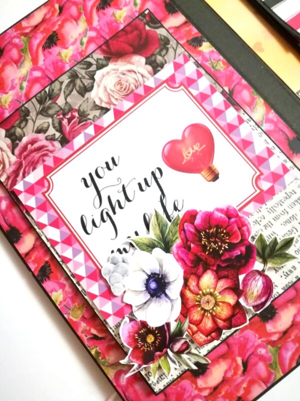 Sparkling Valentine Three Fold Mini Scrapbook Gift - D1 image Sparkling Valentine Three Fold Mini Scrapbook Gift - D1 image