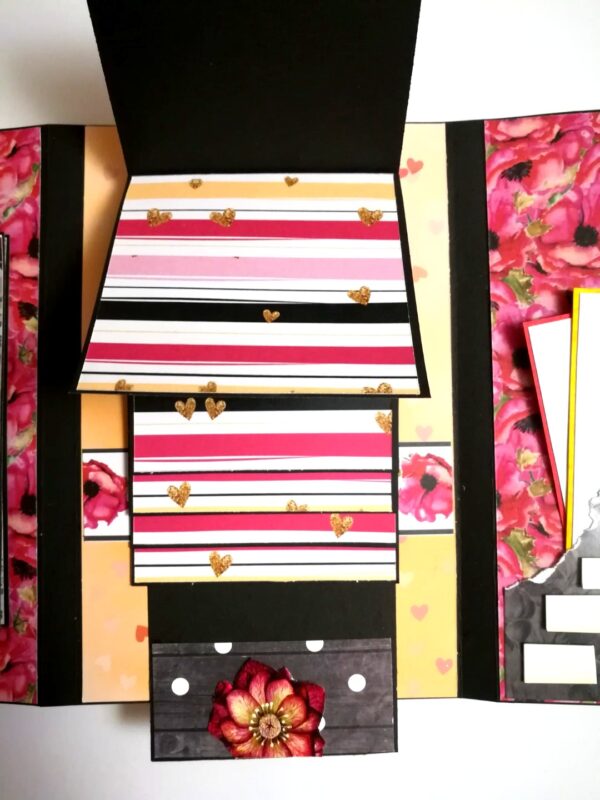 Sparkling Valentine Three Fold Mini Scrapbook Gift - D1 image Sparkling Valentine Three Fold Mini Scrapbook Gift - D1 image