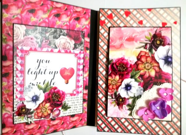 Sparkling Valentine Three Fold Mini Scrapbook Gift - D1 image Sparkling Valentine Three Fold Mini Scrapbook Gift - D1 image