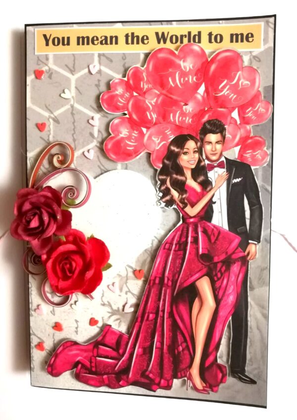 Sparkling Valentine Three Fold Mini Scrapbook Gift - D1 image Sparkling Valentine Three Fold Mini Scrapbook Gift - D1 image