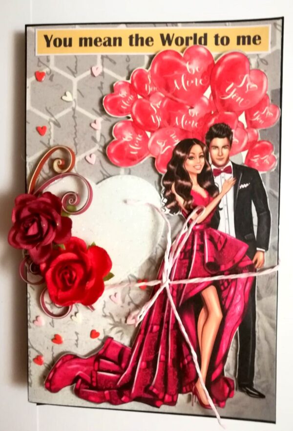 Sparkling Valentine Three Fold Mini Scrapbook Gift - D1 image Sparkling Valentine Three Fold Mini Scrapbook Gift - D1 image