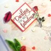 Red Quilled Flowers Valentine Greeting Card -D1 image Red Quilled Flowers Valentine Greeting Card -D1 image