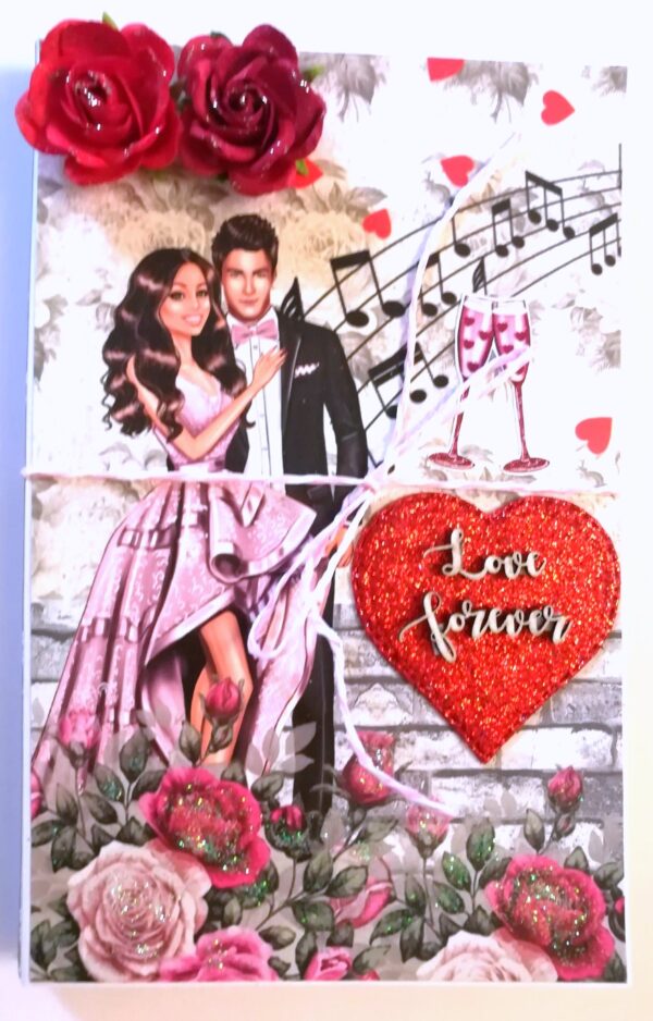 Love Couple Three Fold Mini Scrapbook Gift - D2 image Love Couple Three Fold Mini Scrapbook Gift - D2 image