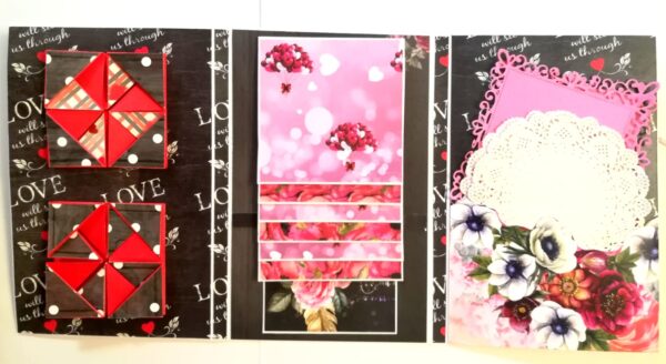 Love Couple Three Fold Mini Scrapbook Gift - D2 image Love Couple Three Fold Mini Scrapbook Gift - D2 image