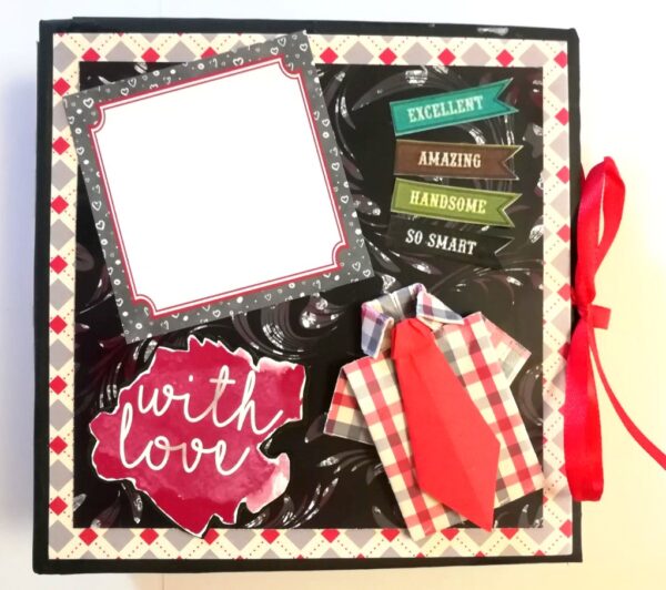 Male Theme Love/Birthday Handmade Scrapbook -D1 image Male Theme Love/Birthday Handmade Scrapbook -D1 image