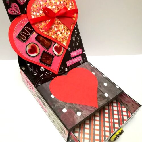 Chocolate Card With Drawer Gift Greeting Card - D26 image