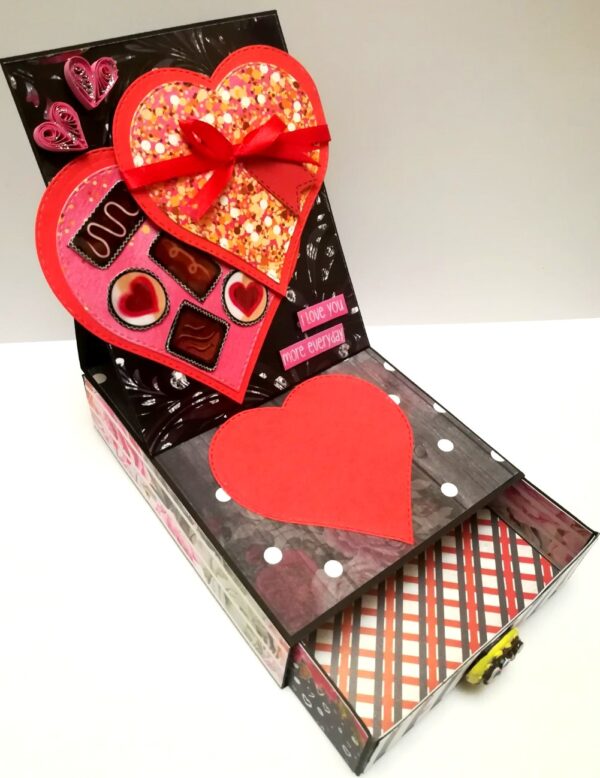 Chocolate Card With Drawer Gift Greeting Card - D26 image Chocolate Card With Drawer Gift Greeting Card - D26 image