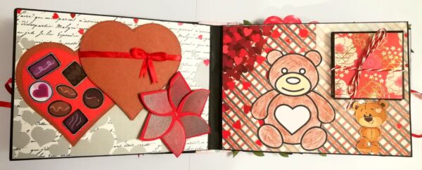 Love & Valentine Handmade Scrapbook -D1 image Love & Valentine Handmade Scrapbook -D1 image