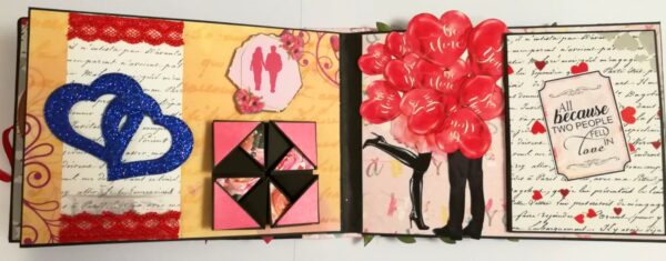Love & Valentine Handmade Scrapbook -D1 image Love & Valentine Handmade Scrapbook -D1 image