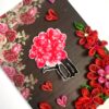 Quilled Red Flowers Corner Couple Card -D4 image Quilled Red Flowers Corner Couple Card -D4 image