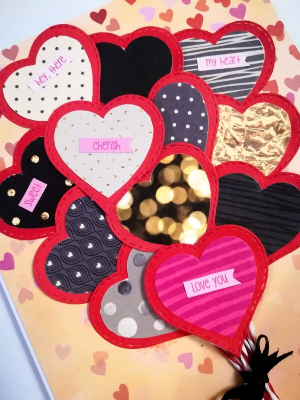 Hearty Balloons Love Greeting card image Hearty Balloons Love Greeting card image