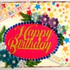 Happy Birthday Handmade Sparkling Scrapbook -D1 image Happy Birthday Handmade Sparkling Scrapbook -D1 image