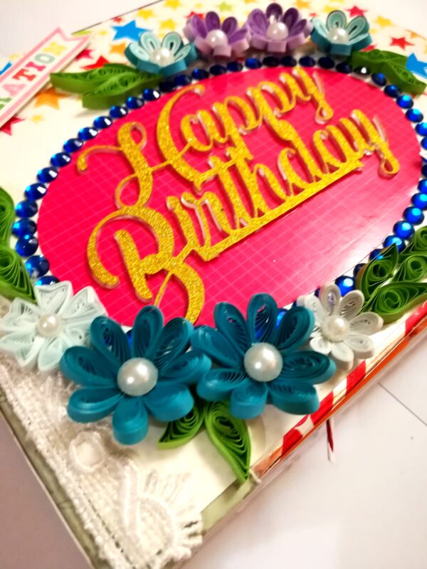 Happy Birthday Handmade Sparkling Scrapbook -D1 image Happy Birthday Handmade Sparkling Scrapbook -D1 image