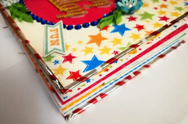 Happy Birthday Handmade Sparkling Scrapbook -D1 image Happy Birthday Handmade Sparkling Scrapbook -D1 image