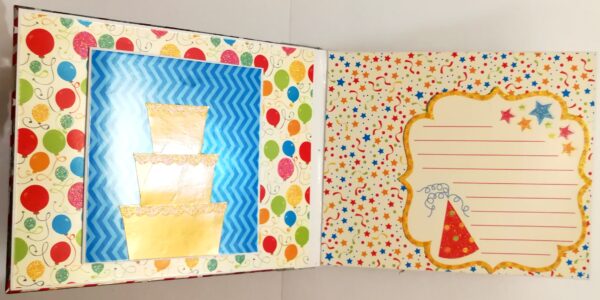 Happy Birthday Handmade Sparkling Scrapbook -D1 image Happy Birthday Handmade Sparkling Scrapbook -D1 image