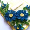 Blue Quilled Flowers Greeting card - D4 image Blue Quilled Flowers Greeting card - D4 image