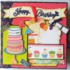 Happy Birthday Handmade Sparkling Scrapbook -D2 image Happy Birthday Handmade Sparkling Scrapbook -D2 image