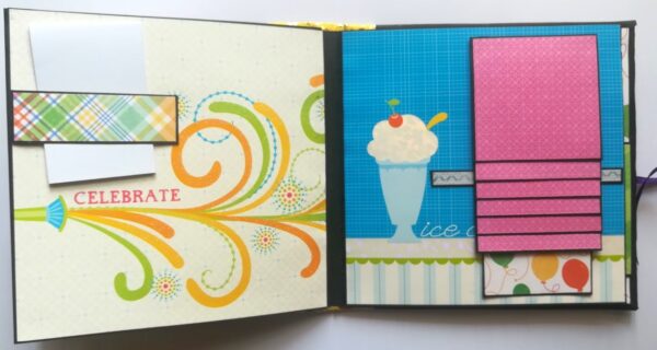 Happy Birthday Handmade Sparkling Scrapbook -D2 image Happy Birthday Handmade Sparkling Scrapbook -D2 image