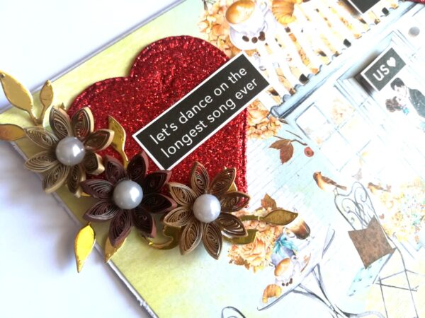 Couple Anniversary Quilled Love Greeting Card image Couple Anniversary Quilled Love Greeting Card image