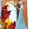 Quilled Flowers Couple Anniversary Greeting Card image Quilled Flowers Couple Anniversary Greeting Card image