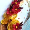 Quilled Flowers Couple Anniversary Greeting Card image Quilled Flowers Couple Anniversary Greeting Card image