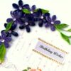 Purple Quilled Flowers Birthday Greeting card image