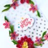 Sparkling Pink Quilled Birthday Card - PINKD1 image Sparkling Pink Quilled Birthday Card - PINKD1 image