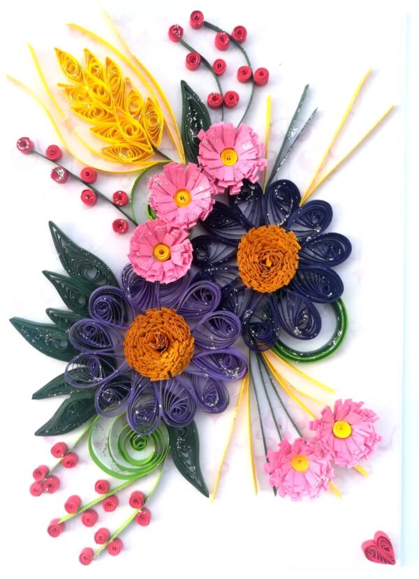 Purple Quilling Fusion Greeting Card image Purple Quilling Fusion Greeting Card image