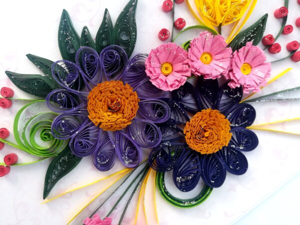 Purple Quilling Fusion Greeting Card image Purple Quilling Fusion Greeting Card image