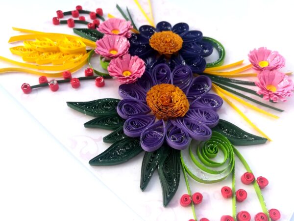 Purple Quilling Fusion Greeting Card image Purple Quilling Fusion Greeting Card image