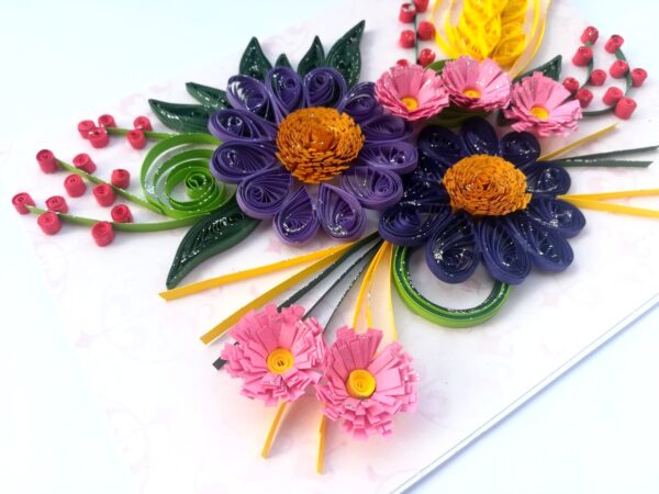 Purple Quilling Fusion Greeting Card image Purple Quilling Fusion Greeting Card image