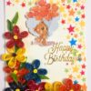 Multicolor Flowers Quilled Birthday Greeting Card -MQ1 image Multicolor Flowers Quilled Birthday Greeting Card -MQ1 image