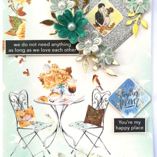Sparkling Love Card Blue Themed image