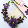 Purple Quilled Mini Scrapbook Greeting Card image Purple Quilled Mini Scrapbook Greeting Card image