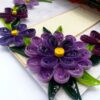 Purple Quilled Mini Scrapbook Greeting Card image Purple Quilled Mini Scrapbook Greeting Card image