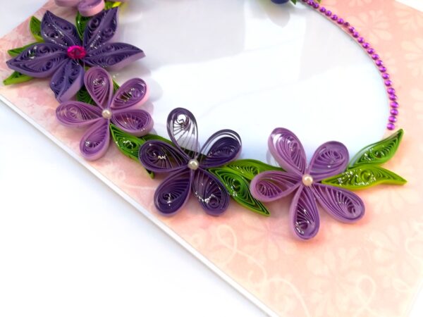 Purple Themed Quilled Photo Frame Greeting Card -PPF2 image Purple Themed Quilled Photo Frame Greeting Card -PPF2 image