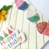 Quilled Corner Flowers Birthday Greeting card - BIR4 image Quilled Corner Flowers Birthday Greeting card - BIR4 image