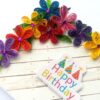 Quilled Corner Flowers Birthday Greeting card - BIR4 image Quilled Corner Flowers Birthday Greeting card - BIR4 image