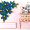 Sparkling Blue Quilled Greeting Card image Sparkling Blue Quilled Greeting Card image